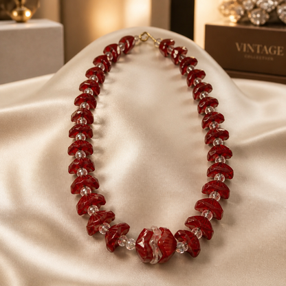 The Cherry Amber Beaded Necklace.