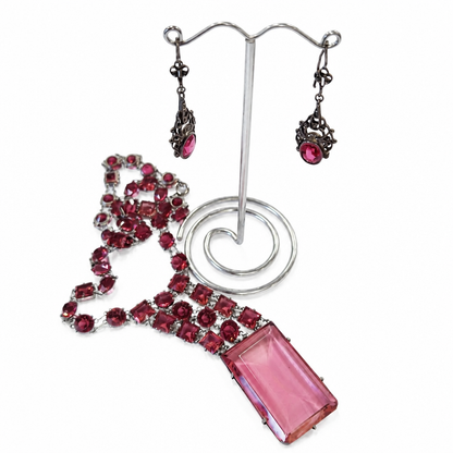 The Fuchsia Art Deco Jewellery Set