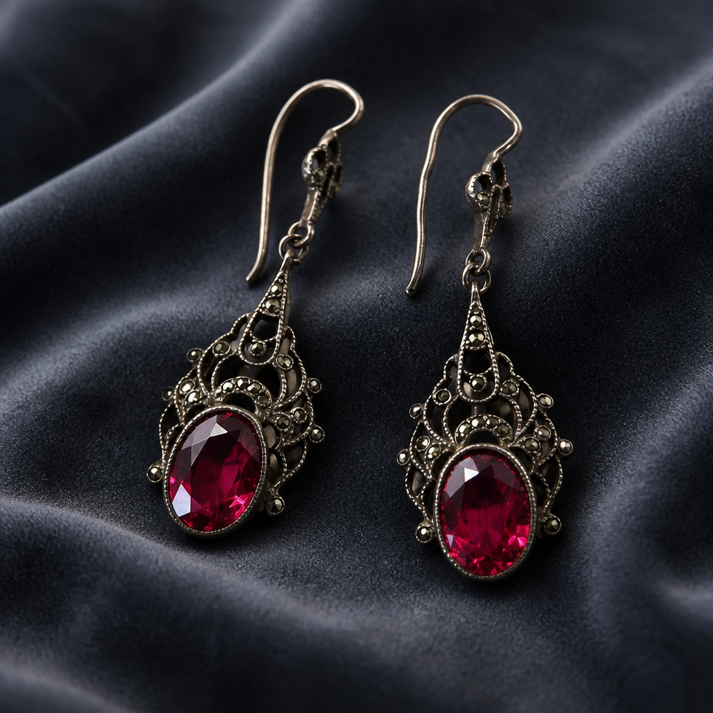 The Fuchsia Art Deco Jewellery Set