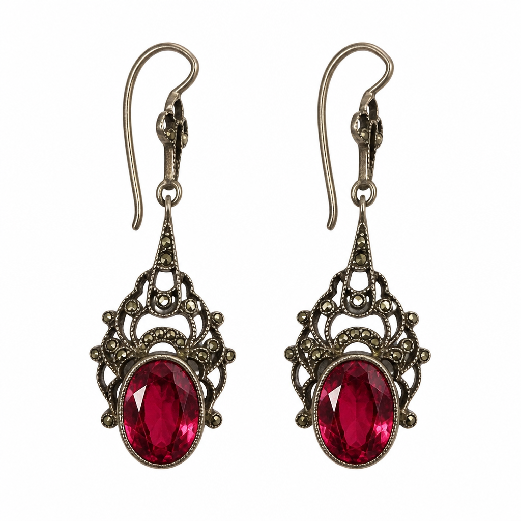 The Fuchsia Art Deco Jewellery Set