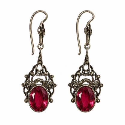 The Fuchsia Art Deco Jewellery Set