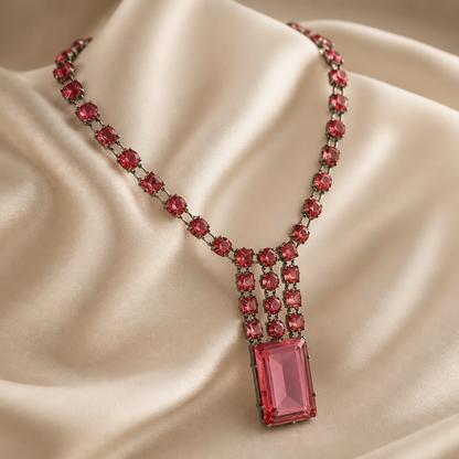 The Fuchsia Art Deco Jewellery Set