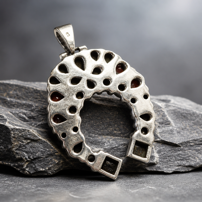 The Southwestern Multi-Stone Naja Pendant.