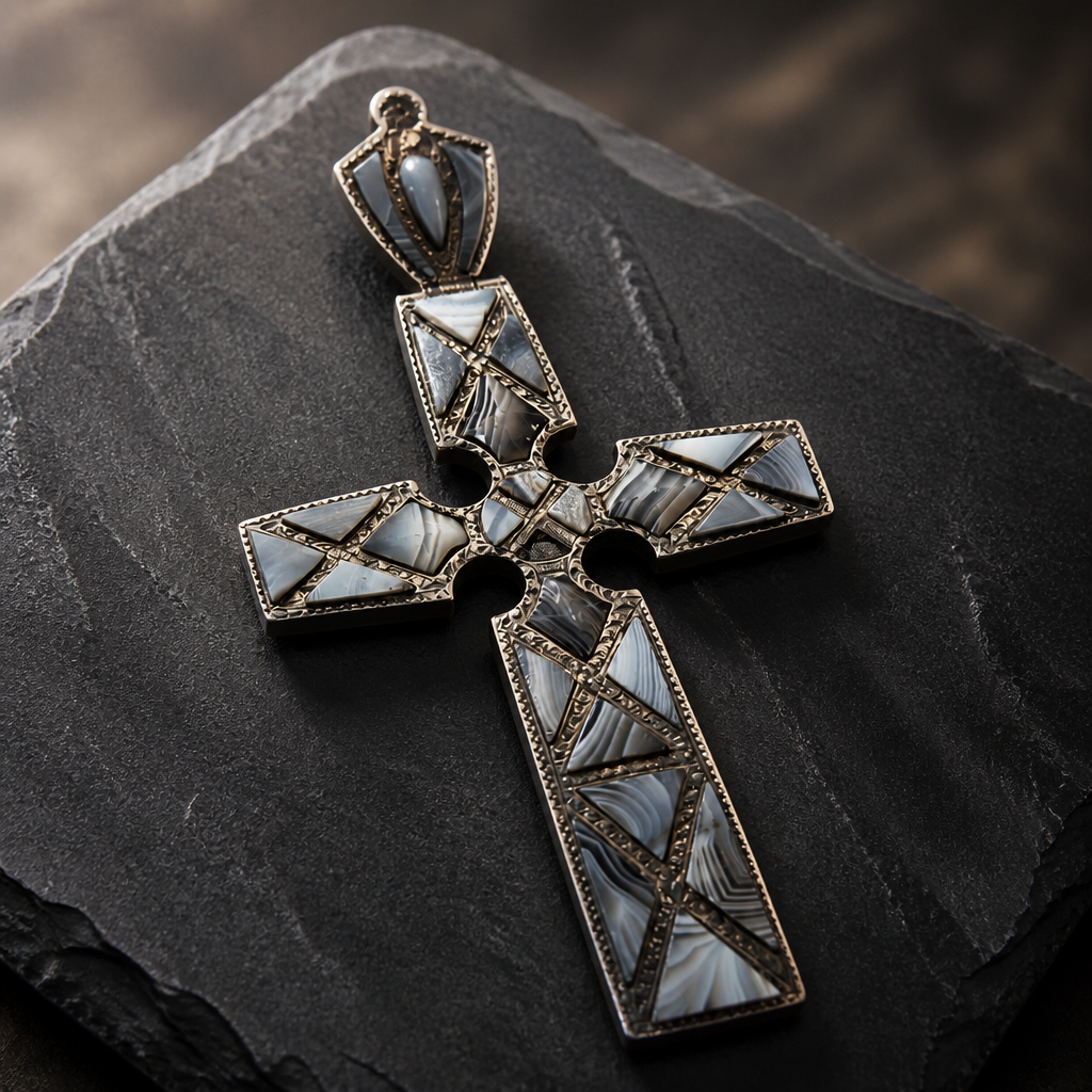 The Gothic Geometric Cross Pendant.