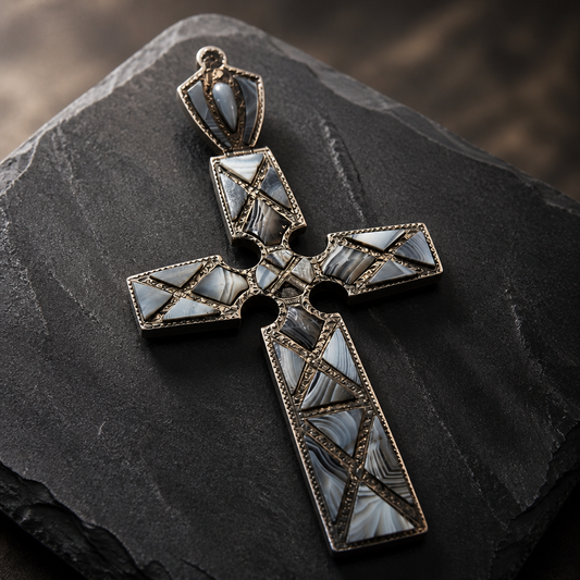 The Gothic Geometric Cross Pendant.