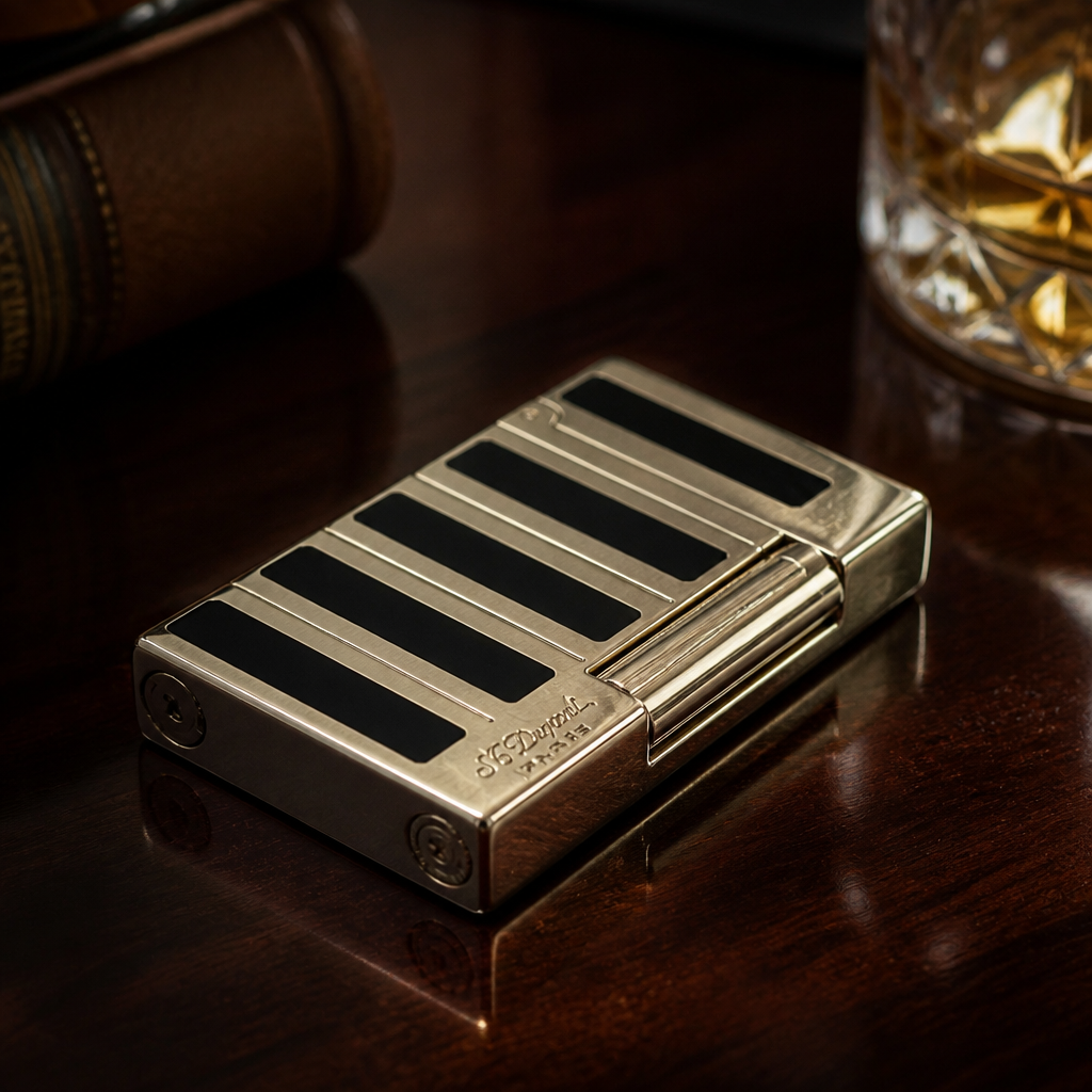The S.T. Dupont Ligne 2 Black Lacquer Lighter.