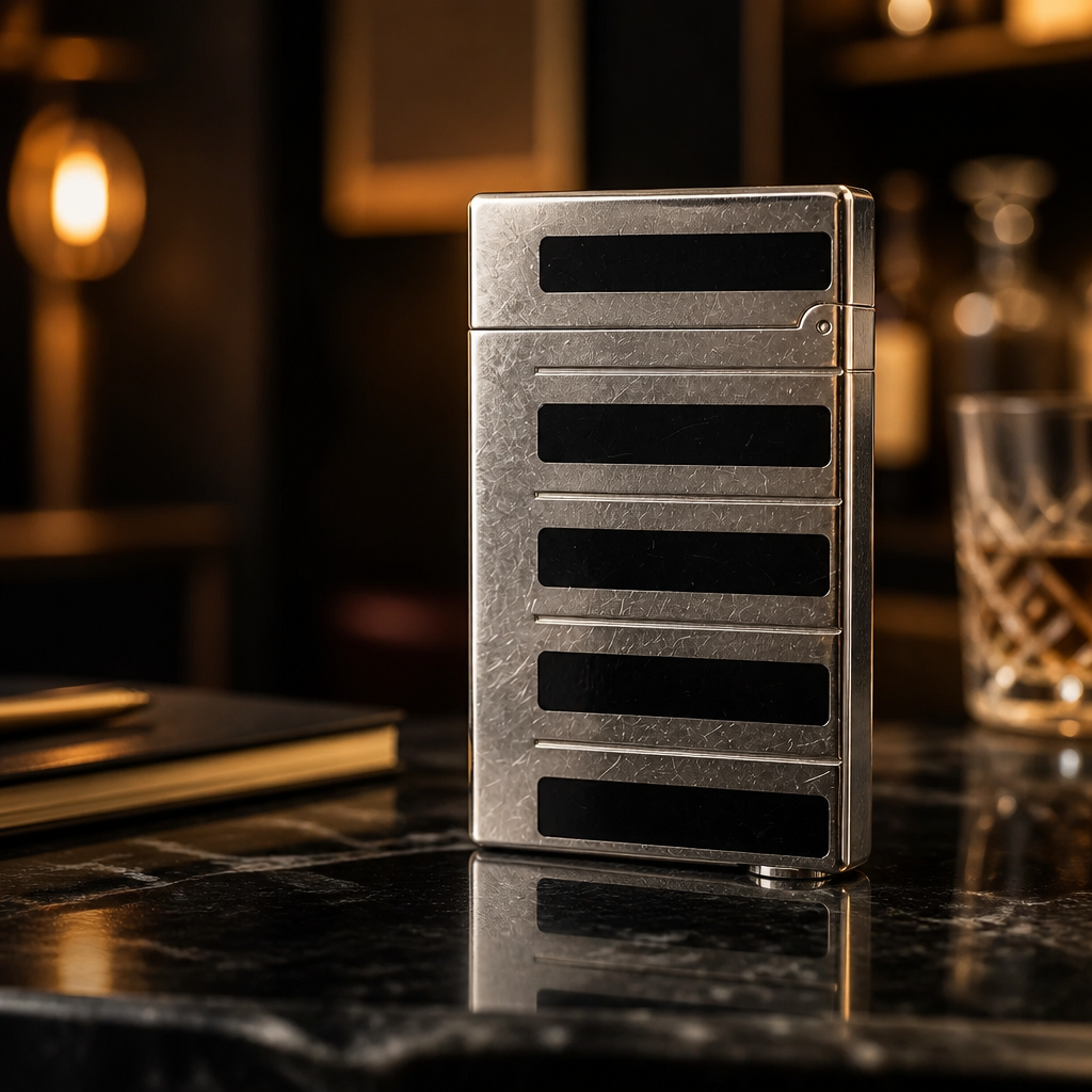 The S.T. Dupont Ligne 2 Black Lacquer Lighter.