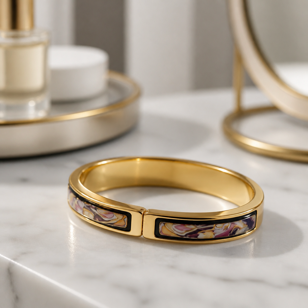 The Freywille Sarah Bernhardt Burgundy Bangle