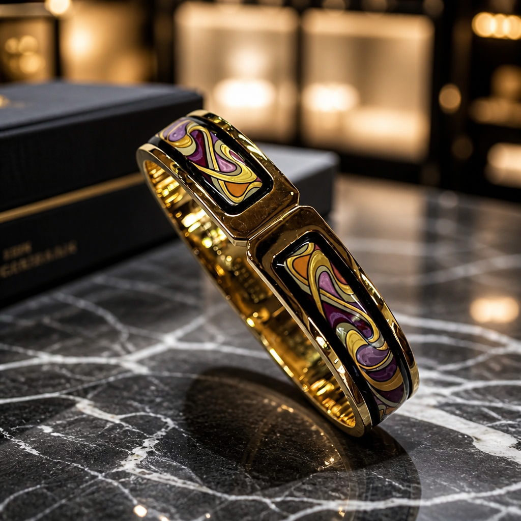 The Freywille Sarah Bernhardt Burgundy Bangle