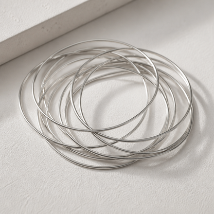 The Sculptural Silver Wire Cuff