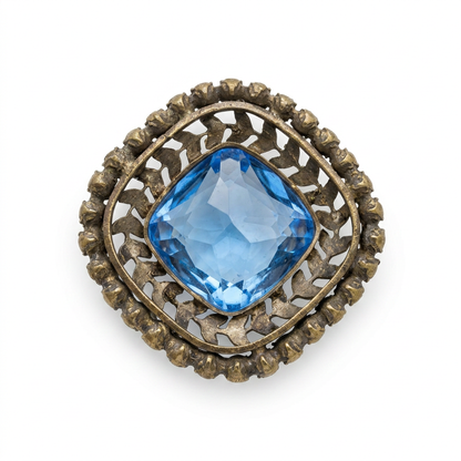 The Sapphire Blue Laurel Brooch.