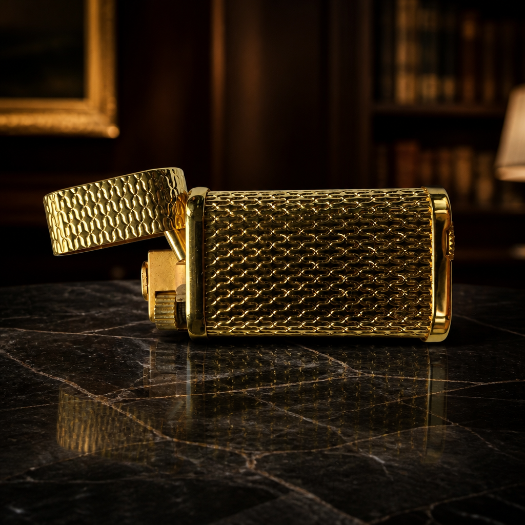 The Cartier Textured Gold Pocket Lighter
