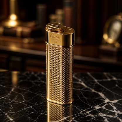 The Cartier Textured Gold Pocket Lighter