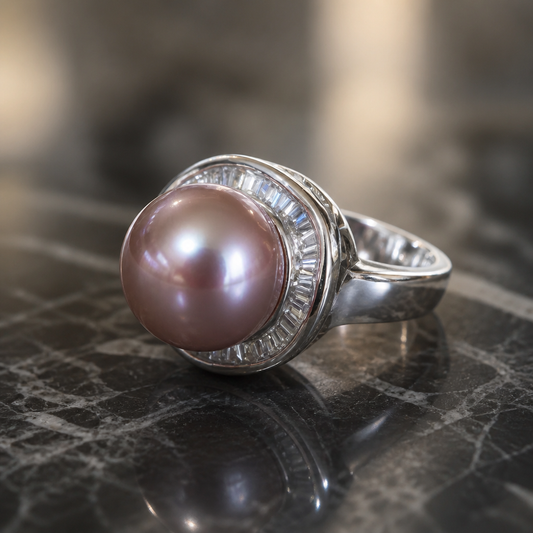 The Rosé Sovereign Edison Pearl Ring