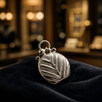 The Engraved Silver Perfume Pendant