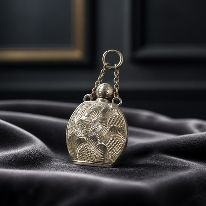 The Engraved Silver Perfume Pendant