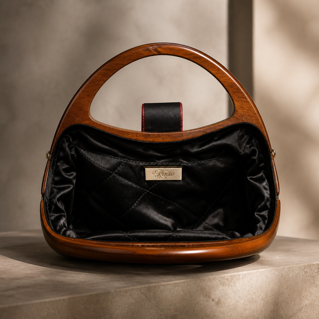 The ROCIO Red Exotic Leather Sculptural Handbag