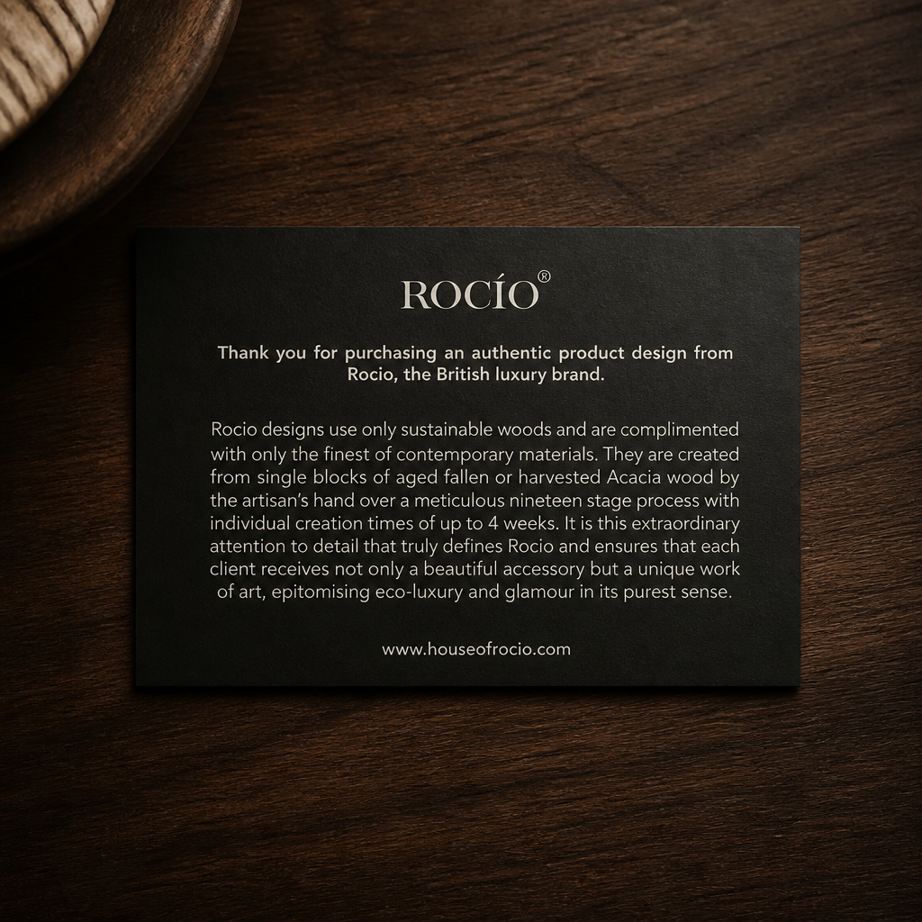 The ROCIO Acacia Wood & Python Capsule Clutch