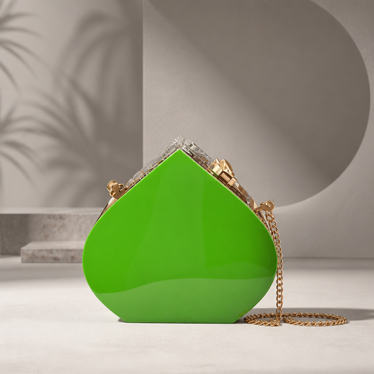 The ROCIO Lime Green Sculptural Clutch