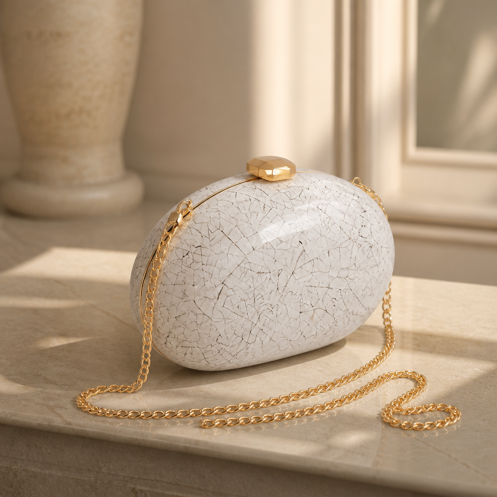 The ROCIO Oscar Acacia Wood Clutch
