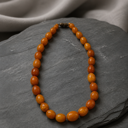 The Graduated Honey Amber Necklace.