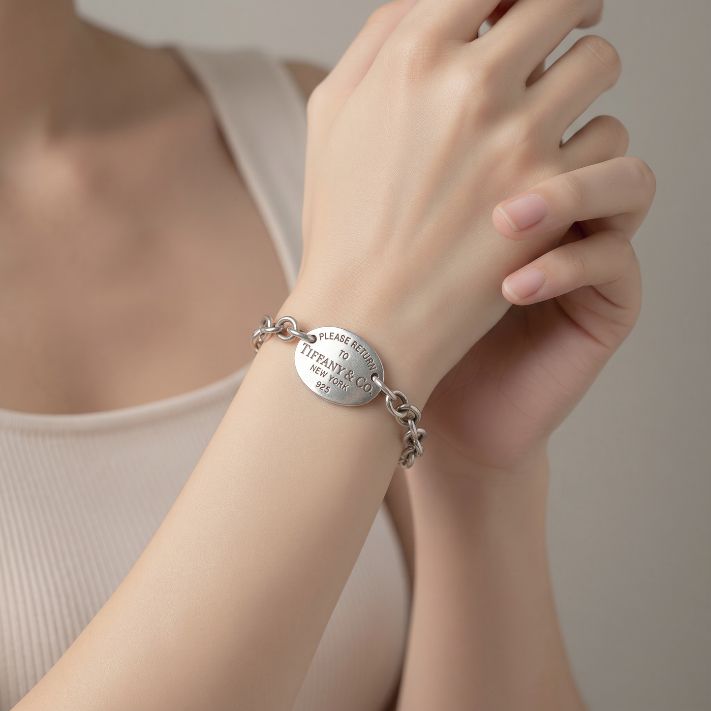 The Tiffany & Co. Return to Tiffany Oval Tag Bracelet.