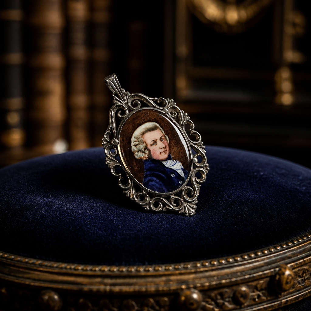 The Antique Silver Portrait Brooch.