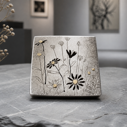 The Embossed Wildflower Meadow Brooch