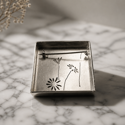 The Embossed Wildflower Meadow Brooch