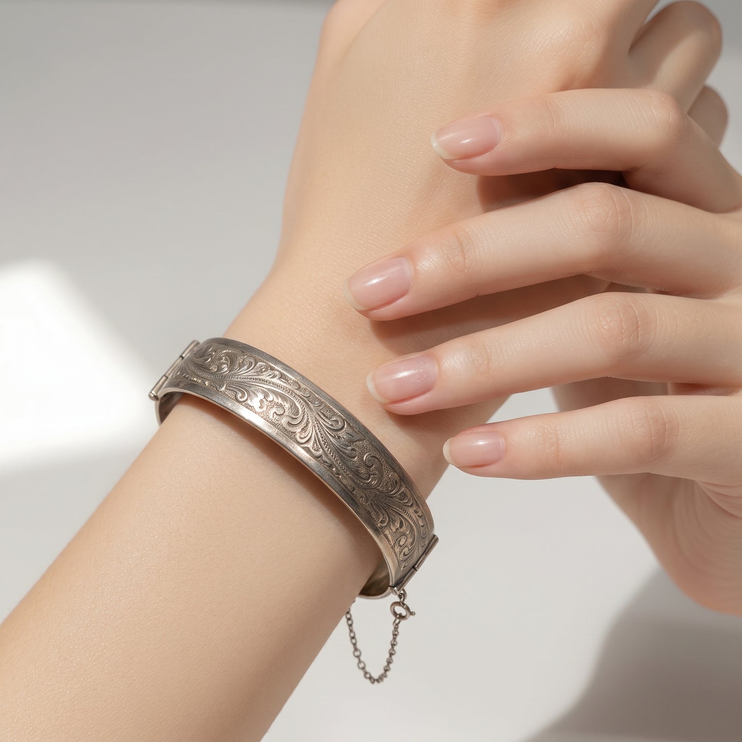 The Engraved Floral Cuff Bracelet.