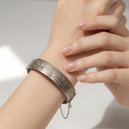 The Engraved Floral Cuff Bracelet.