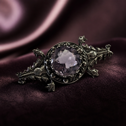 The Amethyst Silver Filigree Brooch.