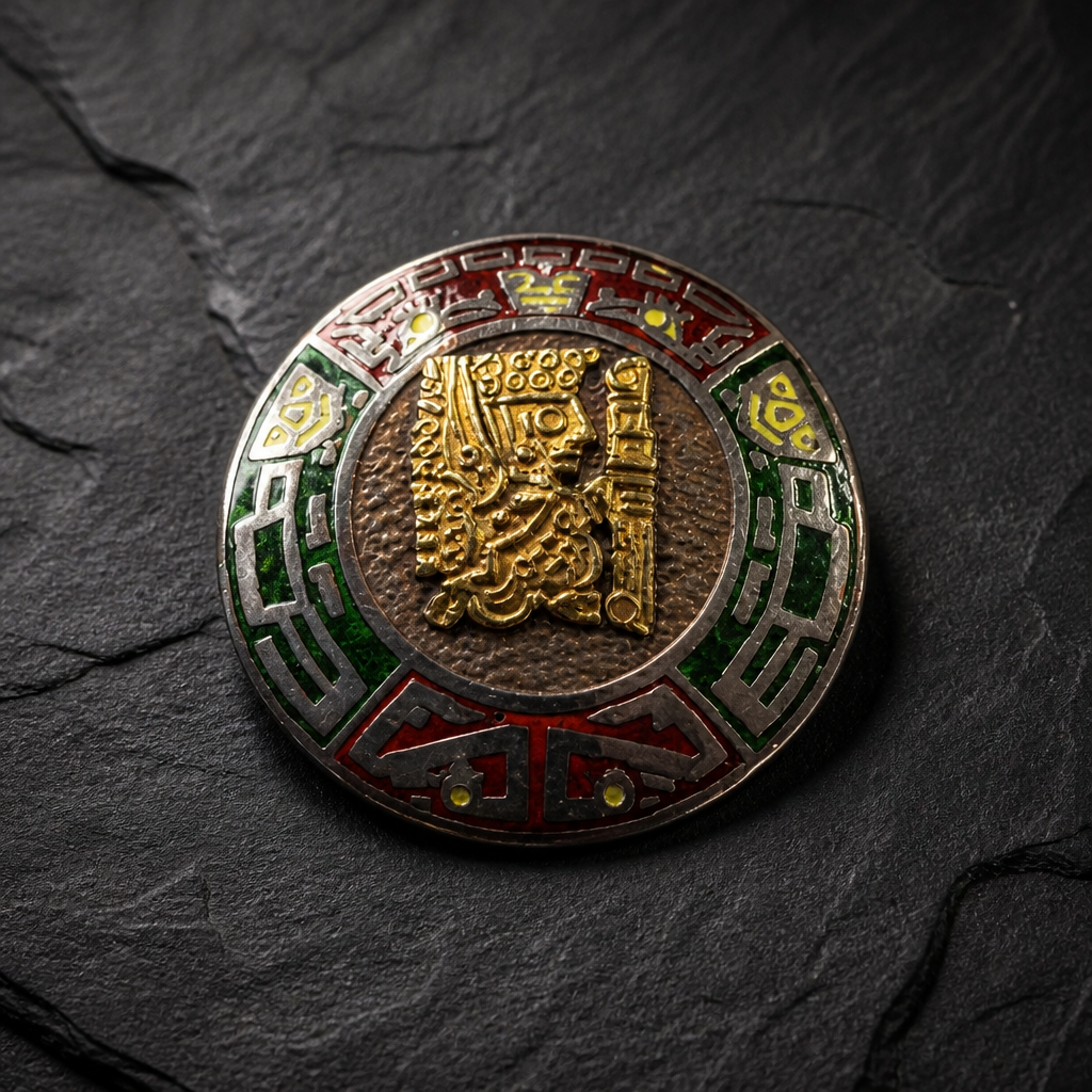 The Peruvian Inca Gold &amp; Enamel Medallion.