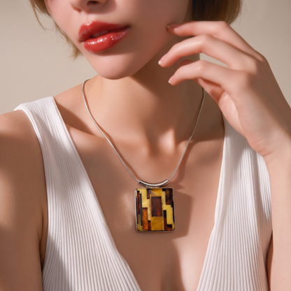 The Baltic Amber Mosaic Jewellery Set.