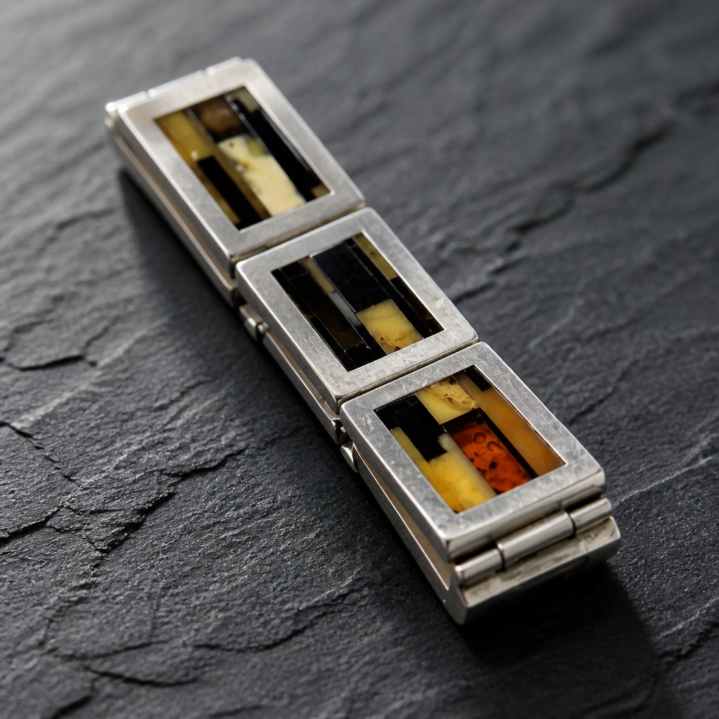 The Baltic Amber Mosaic Jewellery Set.
