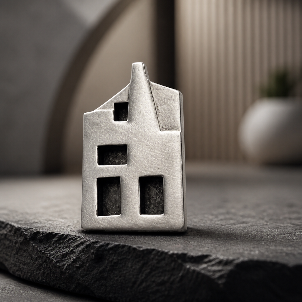 The Handmade House Pin Brooch.