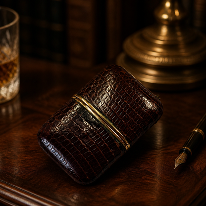 The Movado Ermeto Crocodile Purse Watch.