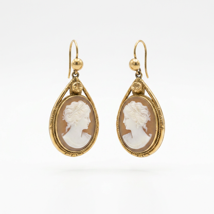 The Vintage Cameo Drop Earrings.