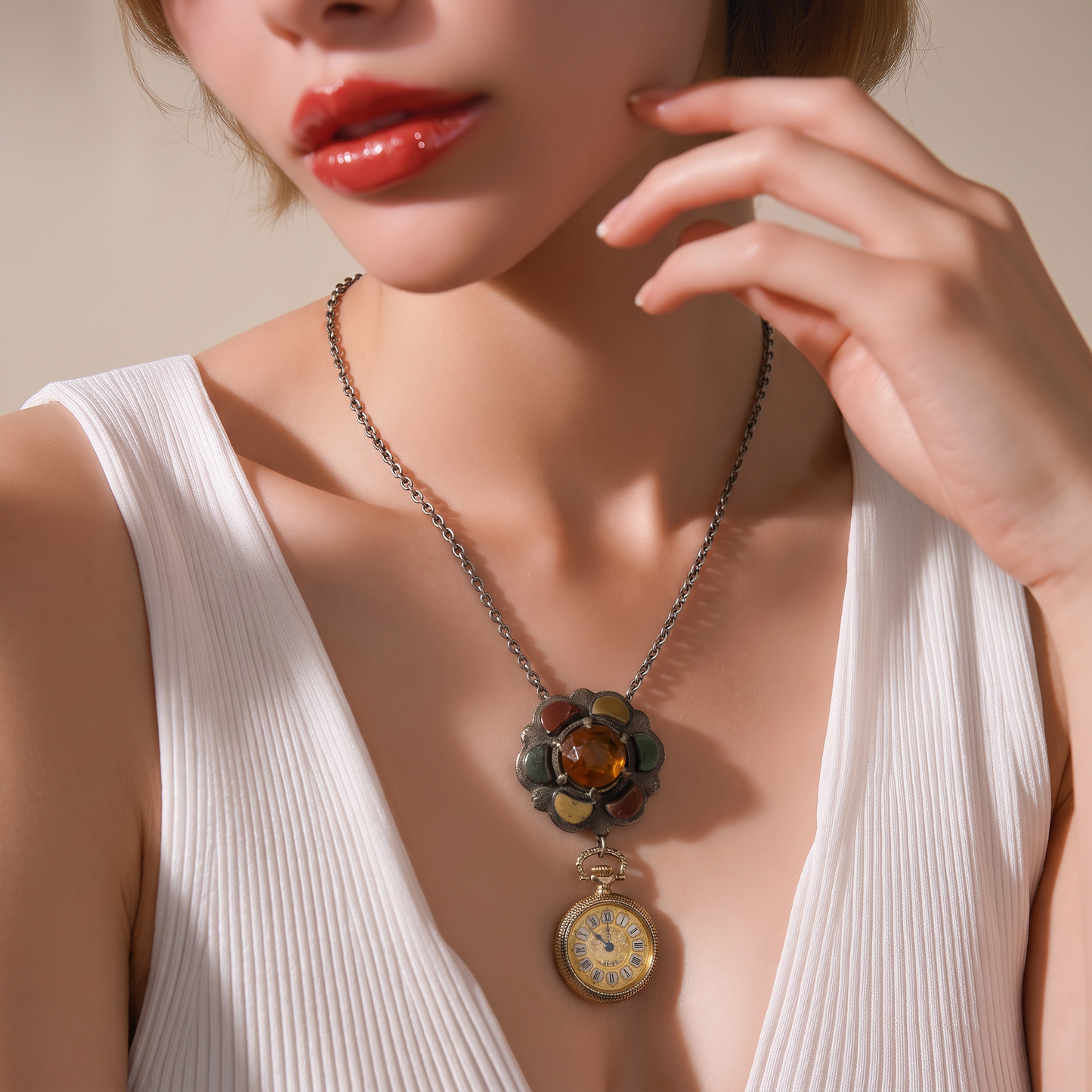 The Vintage Floral Watch Pendant.