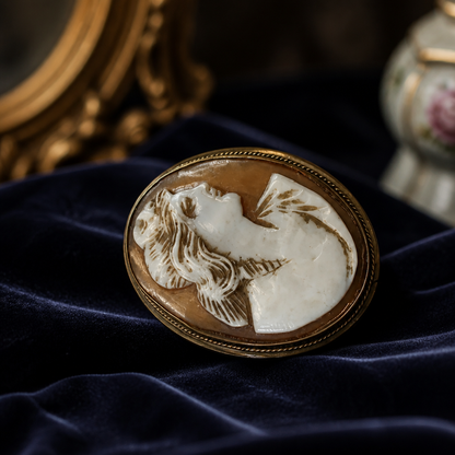 The Carved Shell Cameo Brooch.