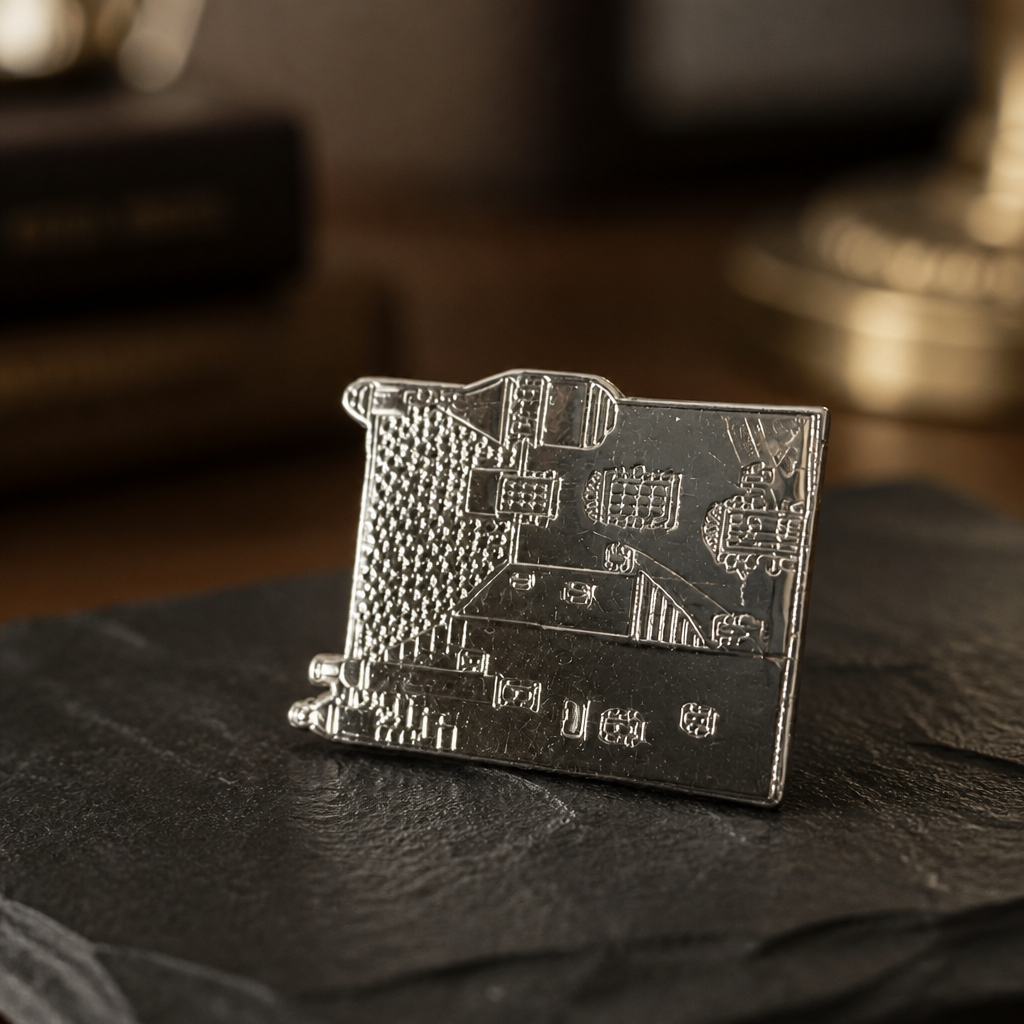 The Sterling Silver House Lapel Pin.