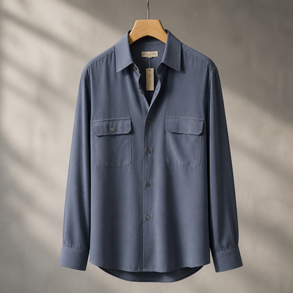 The Blue Utility Overshirt.