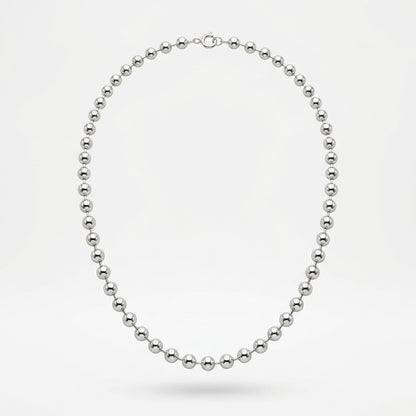 925 Sterling Silver Chunky Ball Chain Necklace.