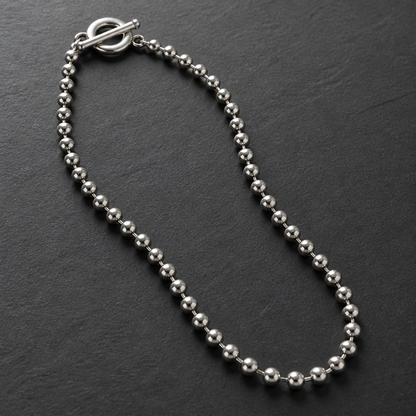 925 Sterling Silver Chunky Ball Chain Necklace.