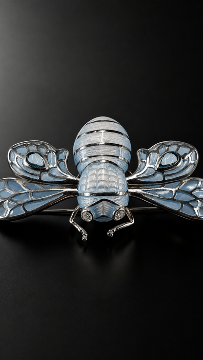 The Celestine Bee Brooch