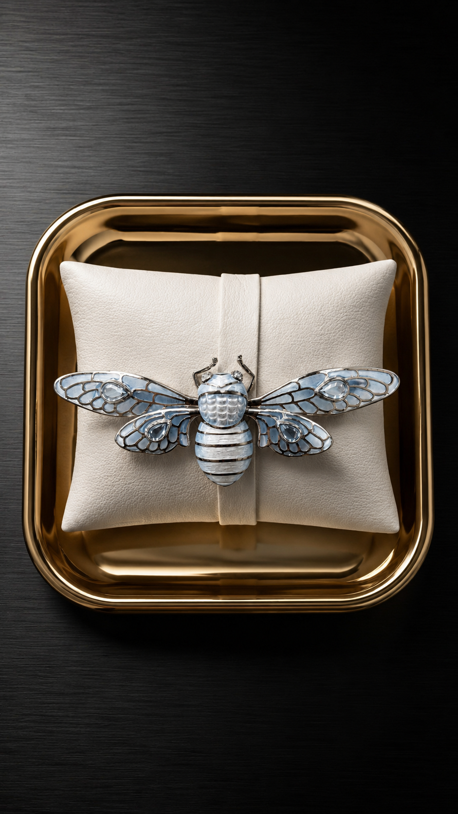 The Celestine Bee Brooch