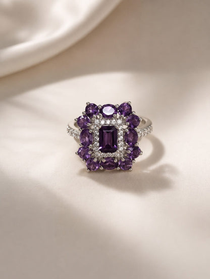 The Royal Velvet Amethyst Statement Ring
