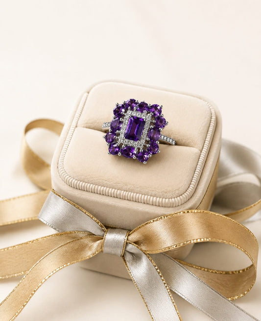 The Royal Velvet Amethyst Statement Ring