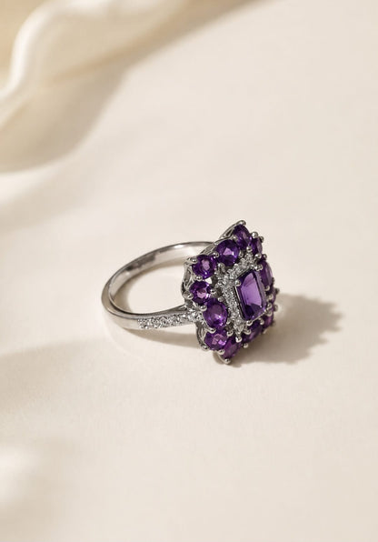 The Royal Velvet Amethyst Statement Ring