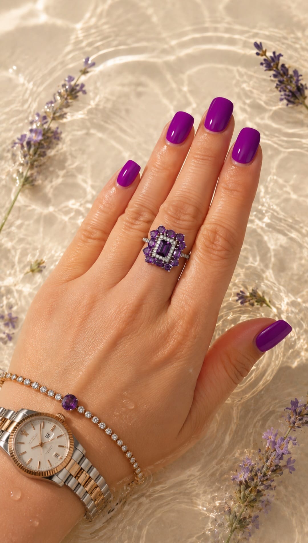 The Royal Velvet Amethyst Statement Ring